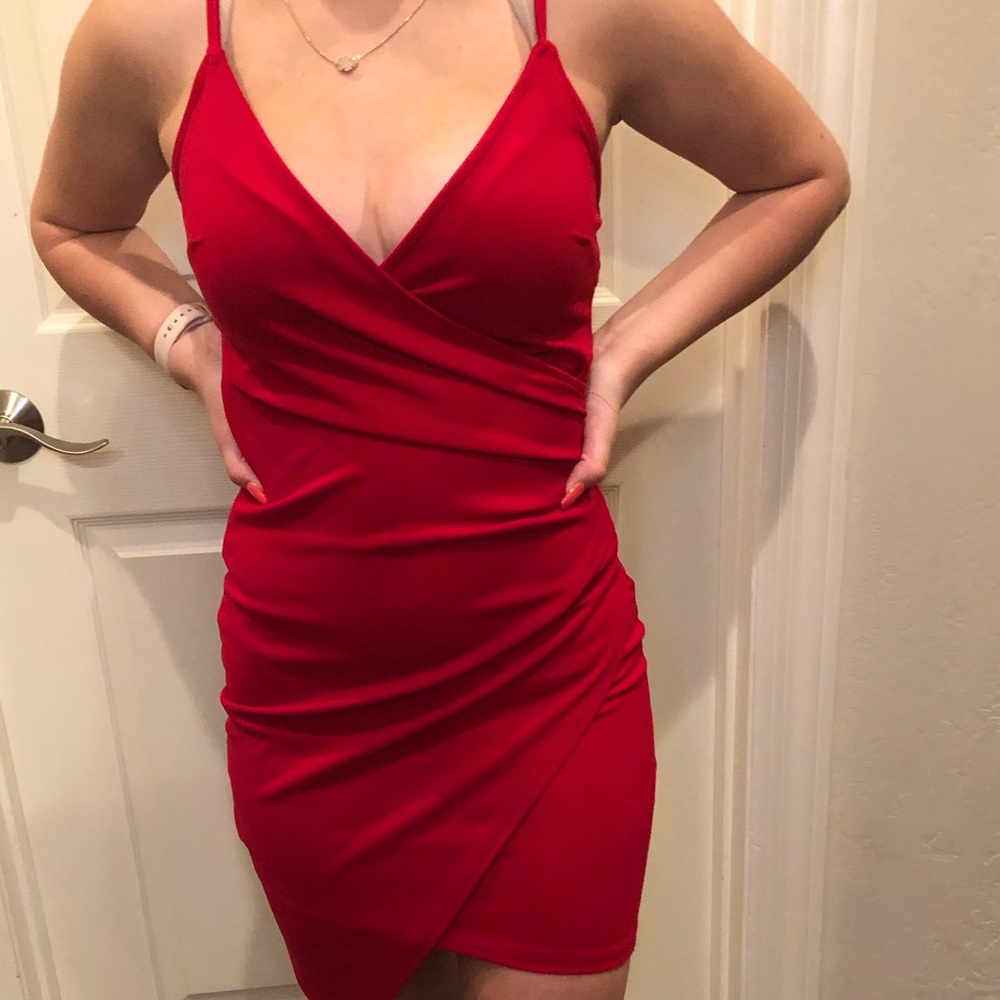 red dress